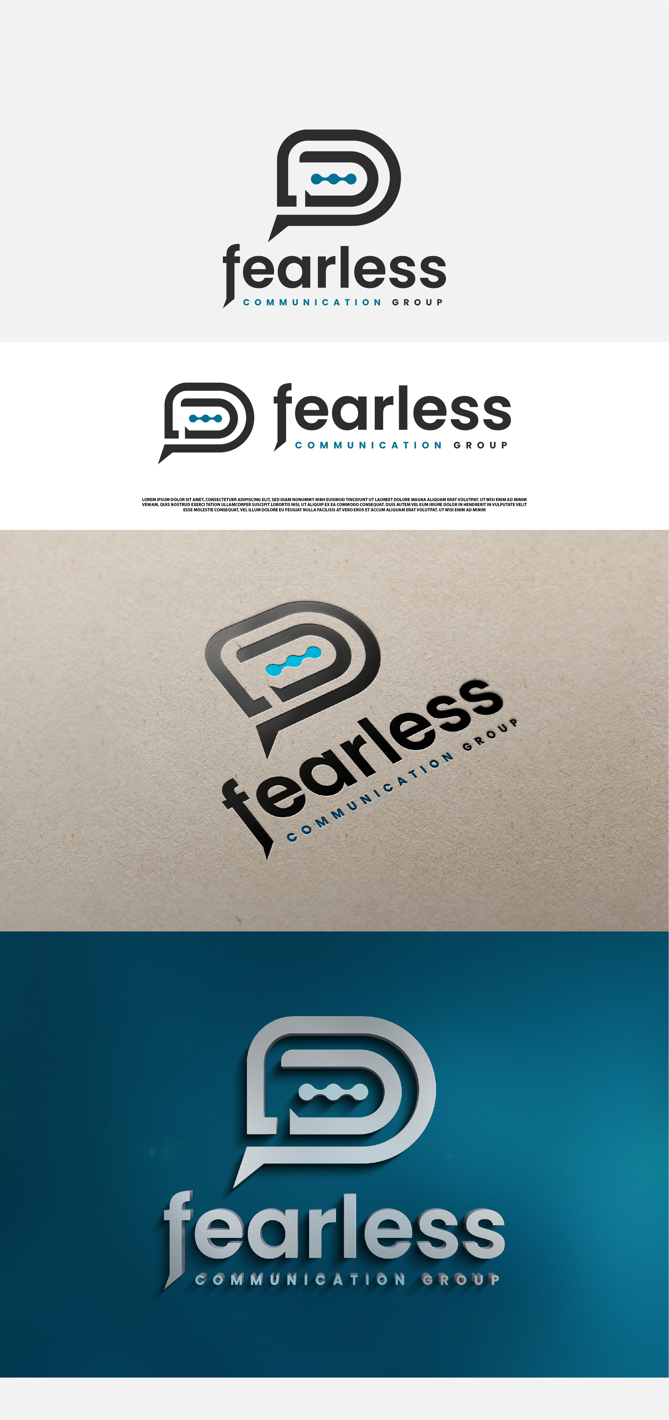 Diseño de Logo por Fezy Design Studio para Fearless Communication Group | Diseño #27867248