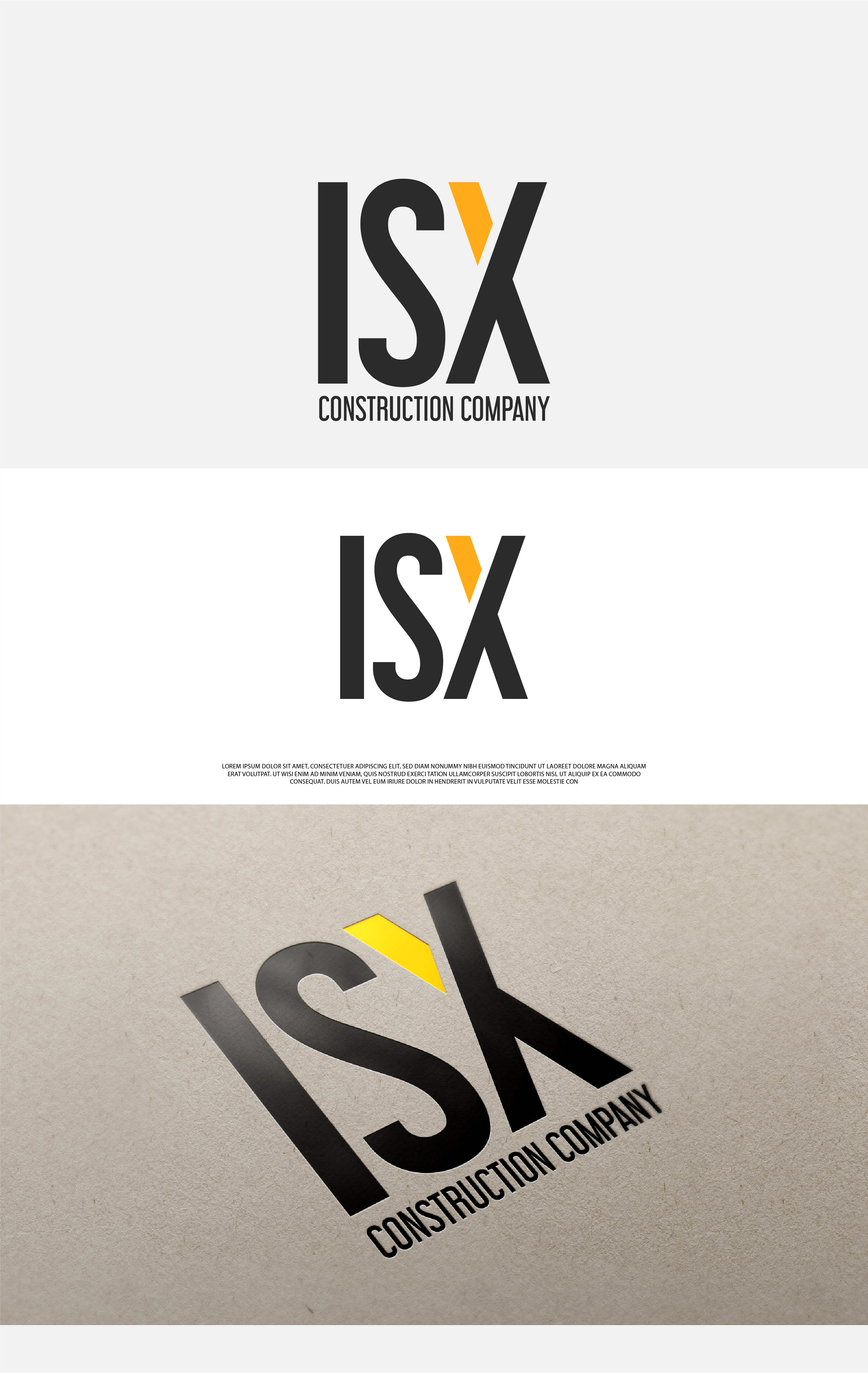 Logo Design by Fezy Design Studio for ISX Construction Company | Design #27863829