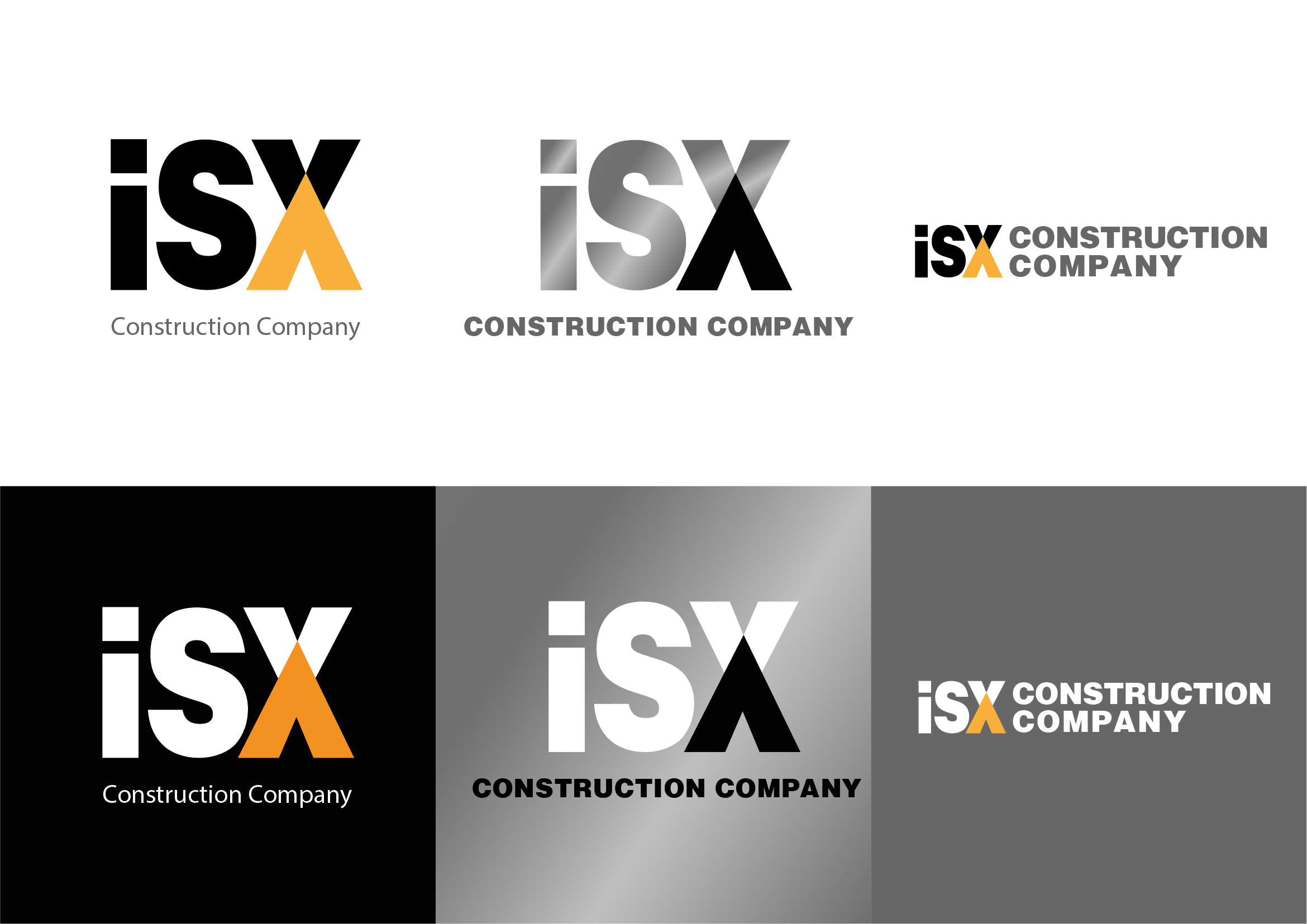 Logo Design by @gus for ISX Construction Company | Design #27862306