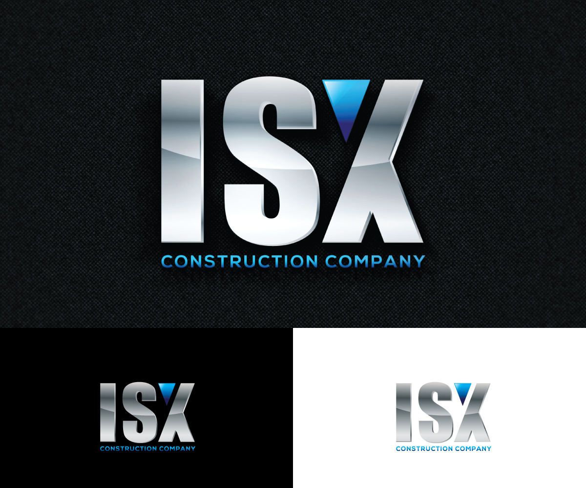 Logo Design by step forward 2 for ISX Construction Company | Design #27861992