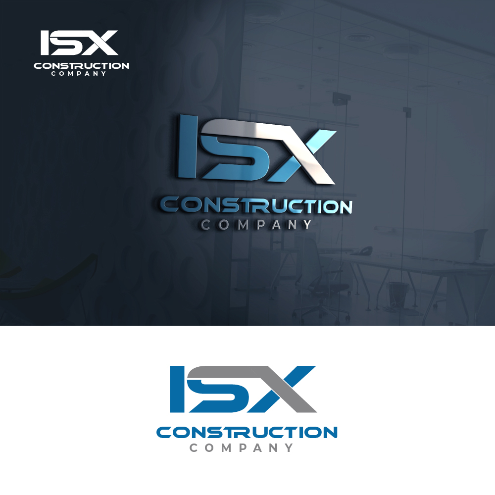 Logo Design by AlphabetZero.co.uk for ISX Construction Company | Design #27877520