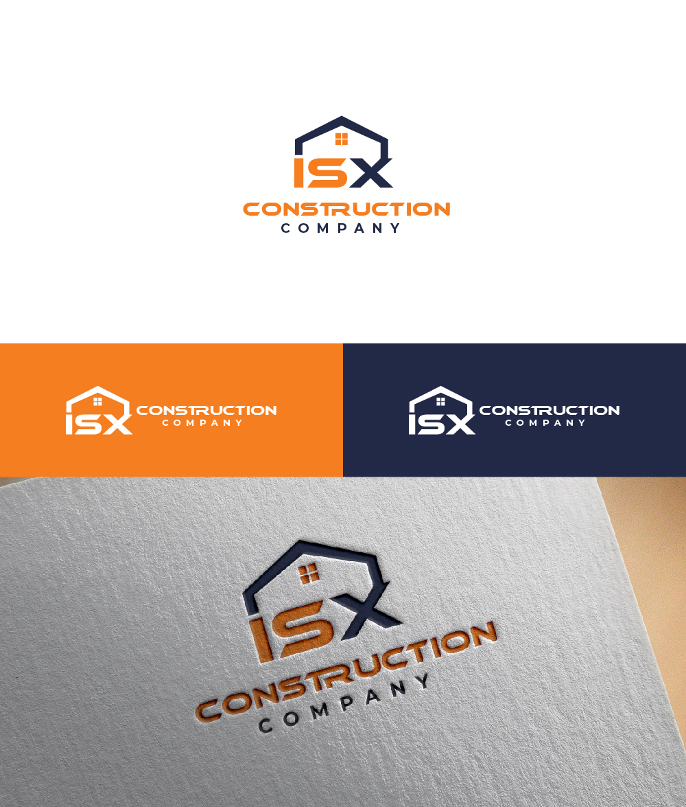 Logo Design by AlphabetZero.co.uk for ISX Construction Company | Design #27877526