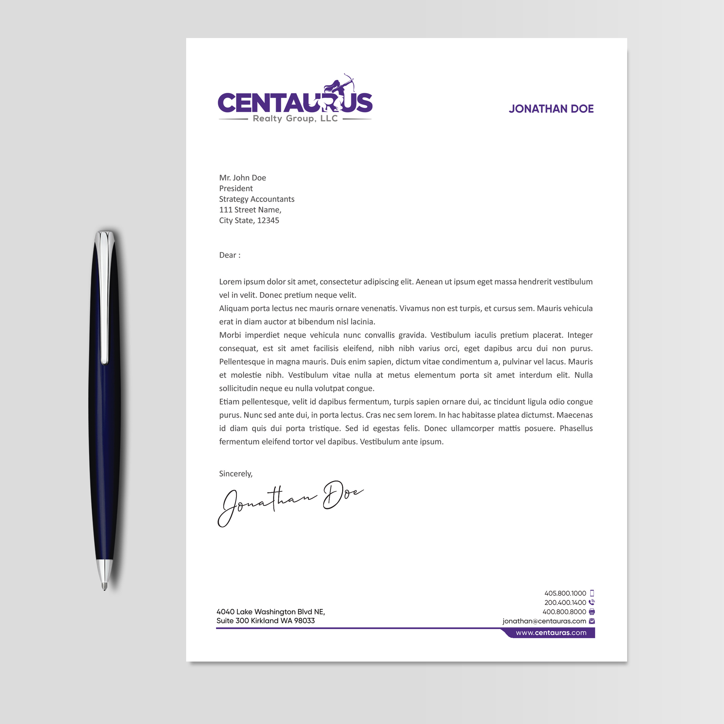 Letterhead Design by Designers Hub for this project | Design #27864784