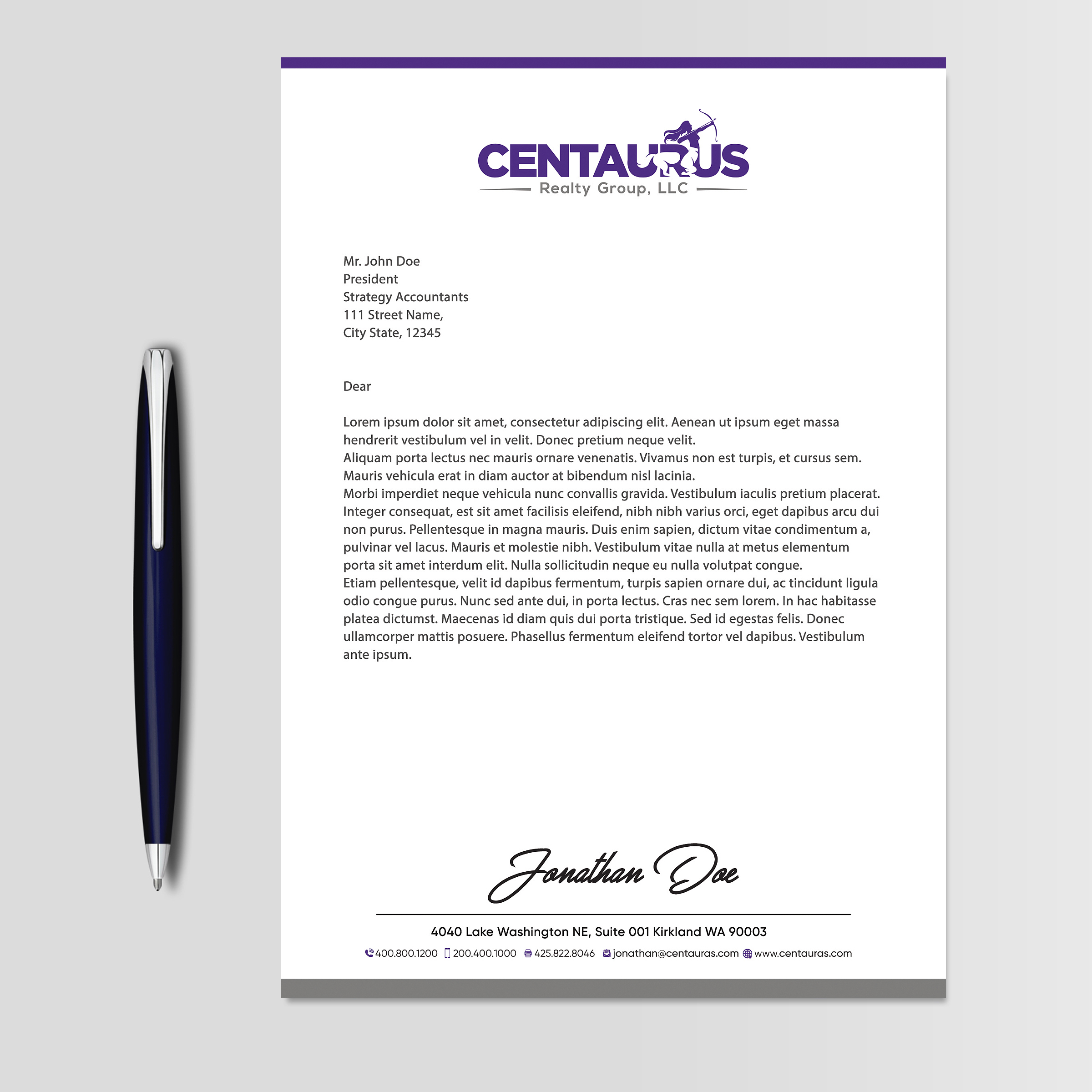 Letterhead Design by Designers Hub for this project | Design #27864819