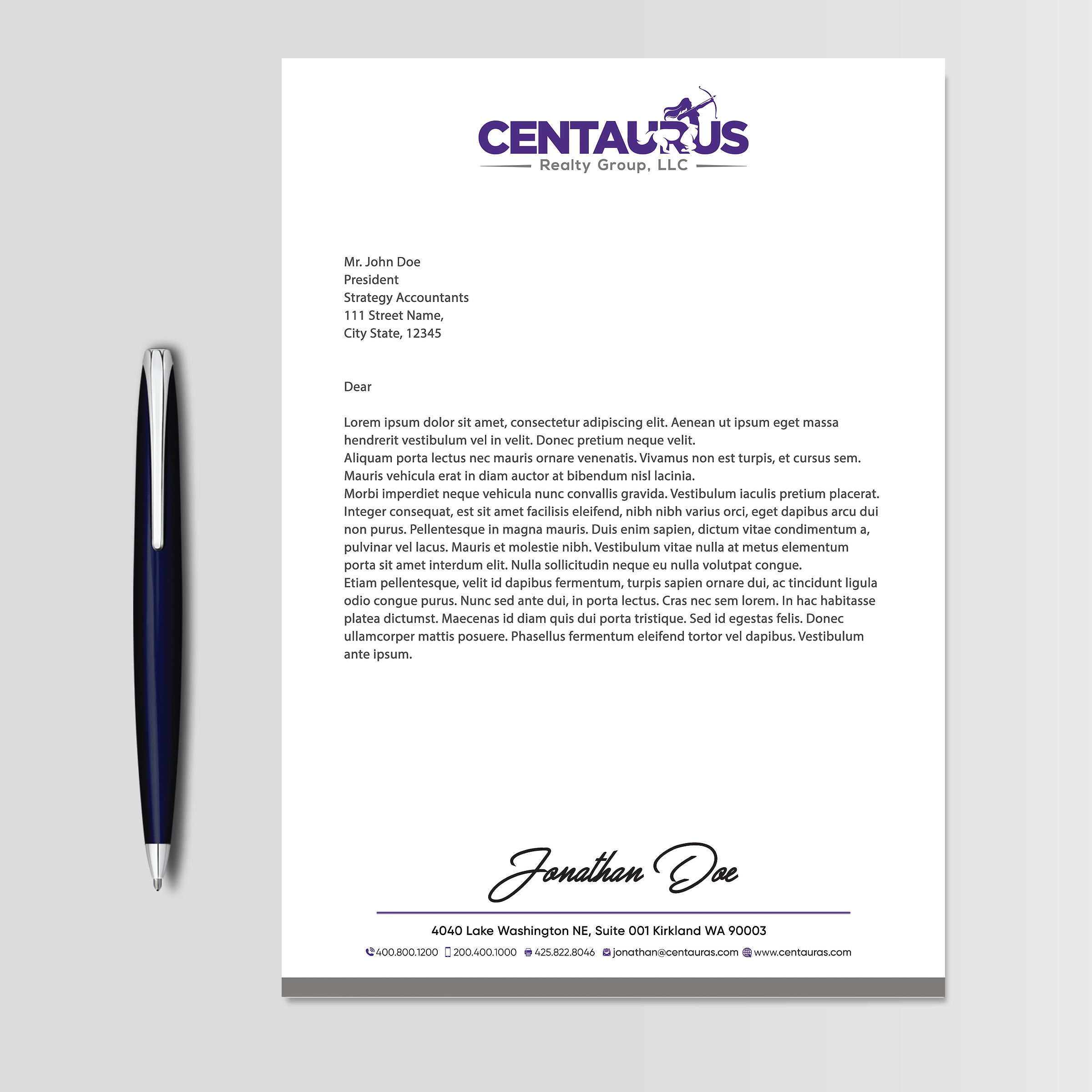 Letterhead Design by Designers Hub for this project | Design #27869460