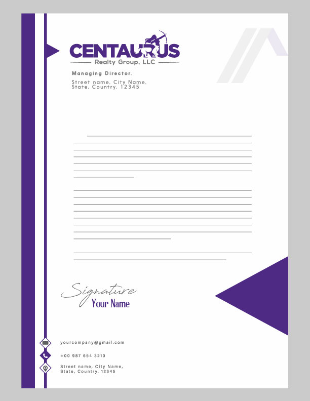 Letterhead Design by GOOD GRAPHICAA for this project | Design #27870395