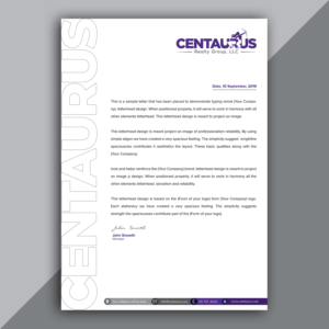 Letterhead Design by MG.graphics for this project | Design #27866024