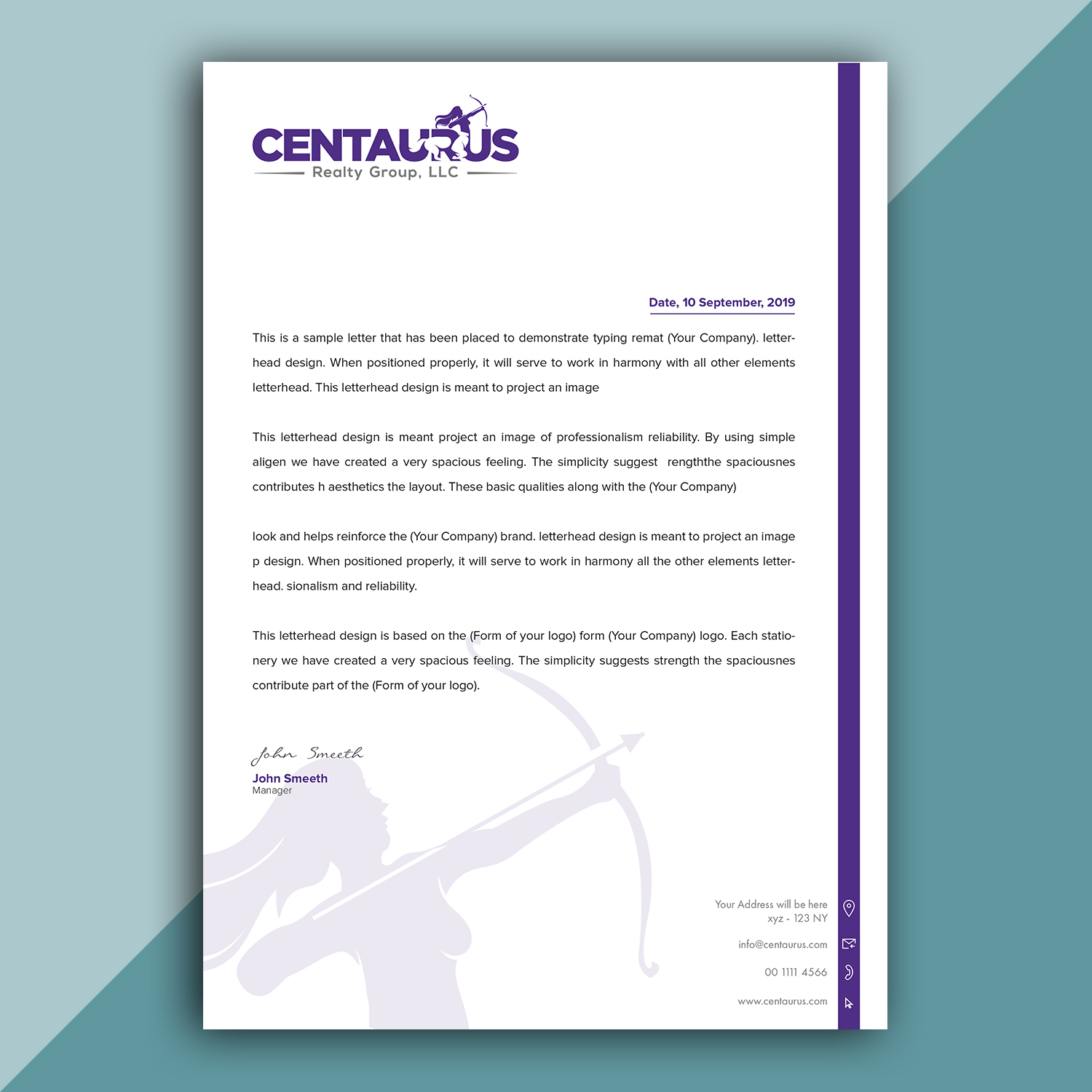 Letterhead Design by MG.graphics for this project | Design #27866025