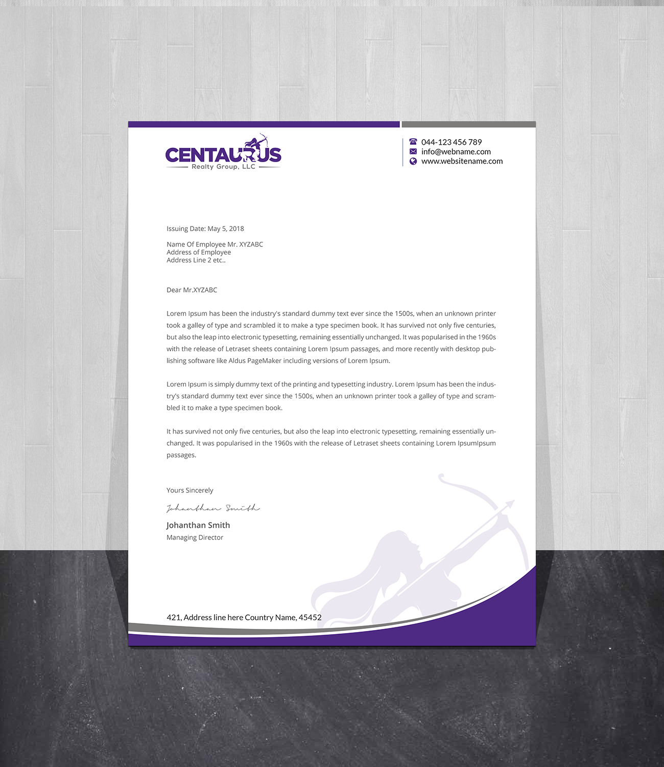 Letterhead Design by Creations Box 2015 for this project | Design #27870970