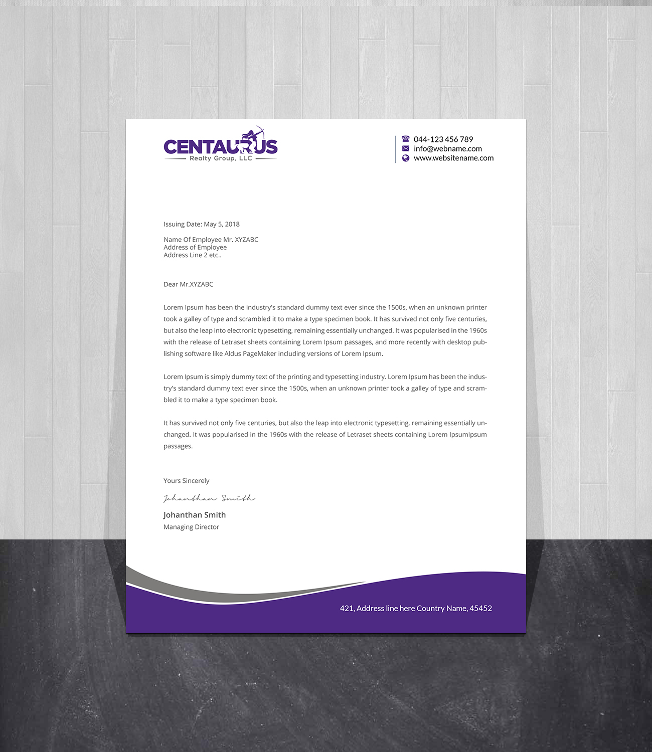 Letterhead Design by Creations Box 2015 for this project | Design #27870972
