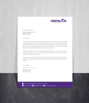 Letterhead Design by Creations Box 2015 for this project | Design: #27870980