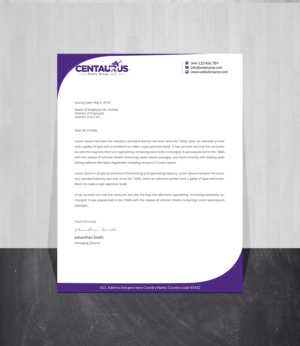 Letterhead Design by Creations Box 2015 for this project | Design: #27870982