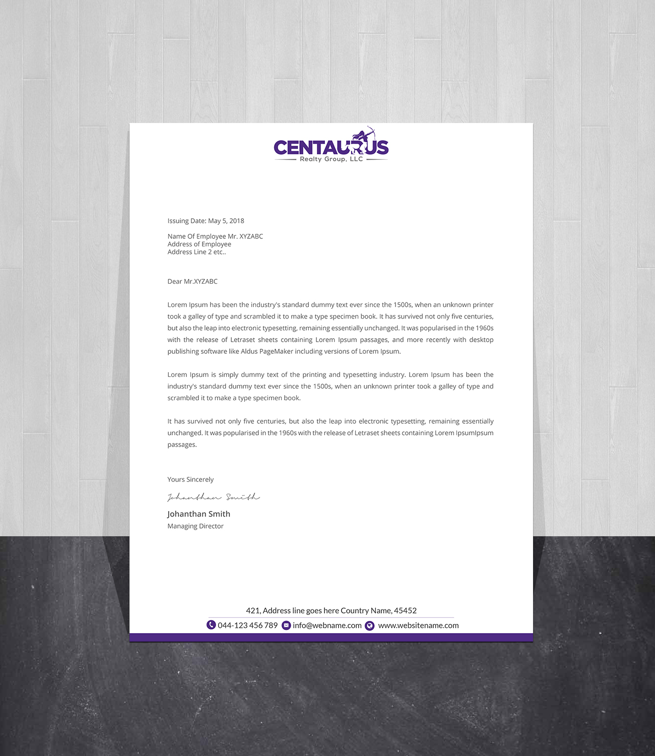 Letterhead Design by Creations Box 2015 for this project | Design #27870990