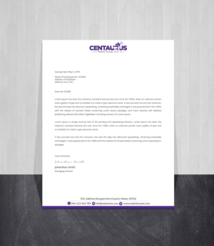 Letterhead Design by Creations Box 2015 for this project | Design: #27870990