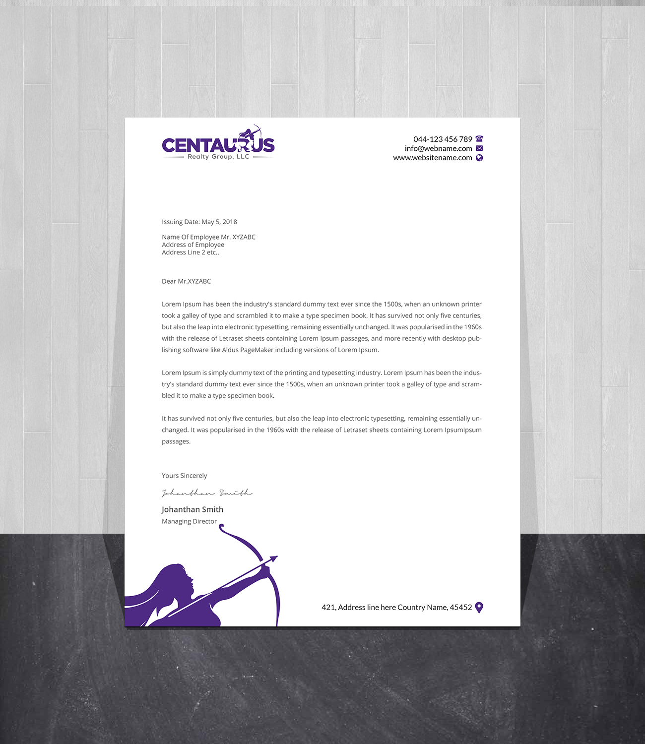 Letterhead Design by Creations Box 2015 for this project | Design #27870991