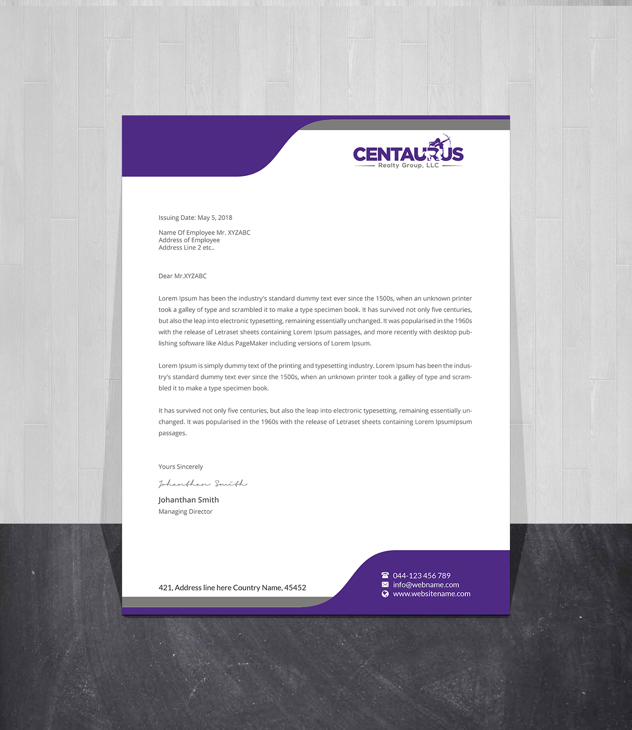 Letterhead Design by Creations Box 2015 for this project | Design #27870992