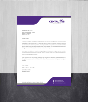 Letterhead Design by Creations Box 2015 for this project | Design: #27870992