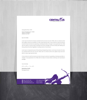 Letterhead Design by Creations Box 2015 for this project | Design: #27870995