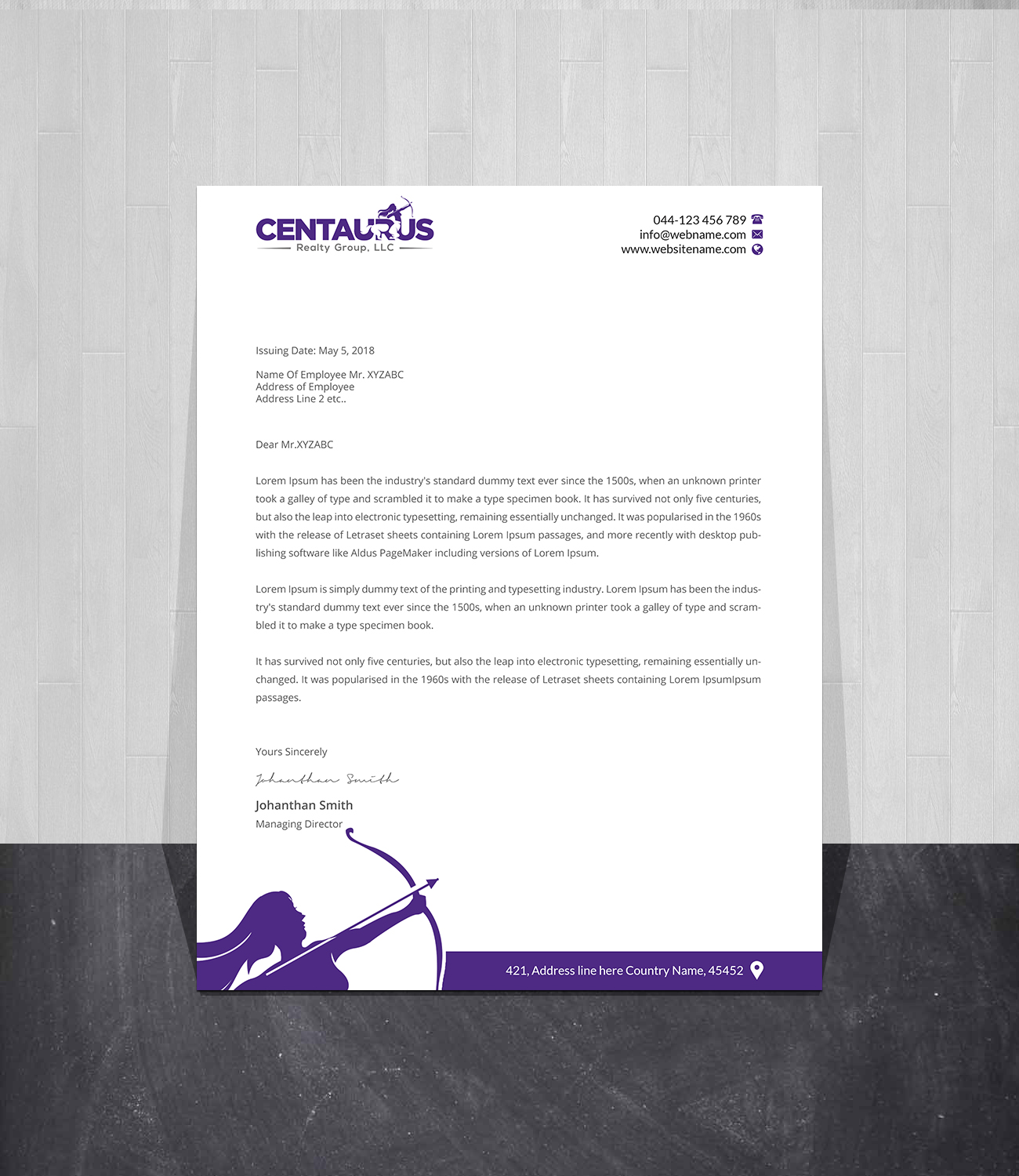 Letterhead Design by Creations Box 2015 for this project | Design #27870996