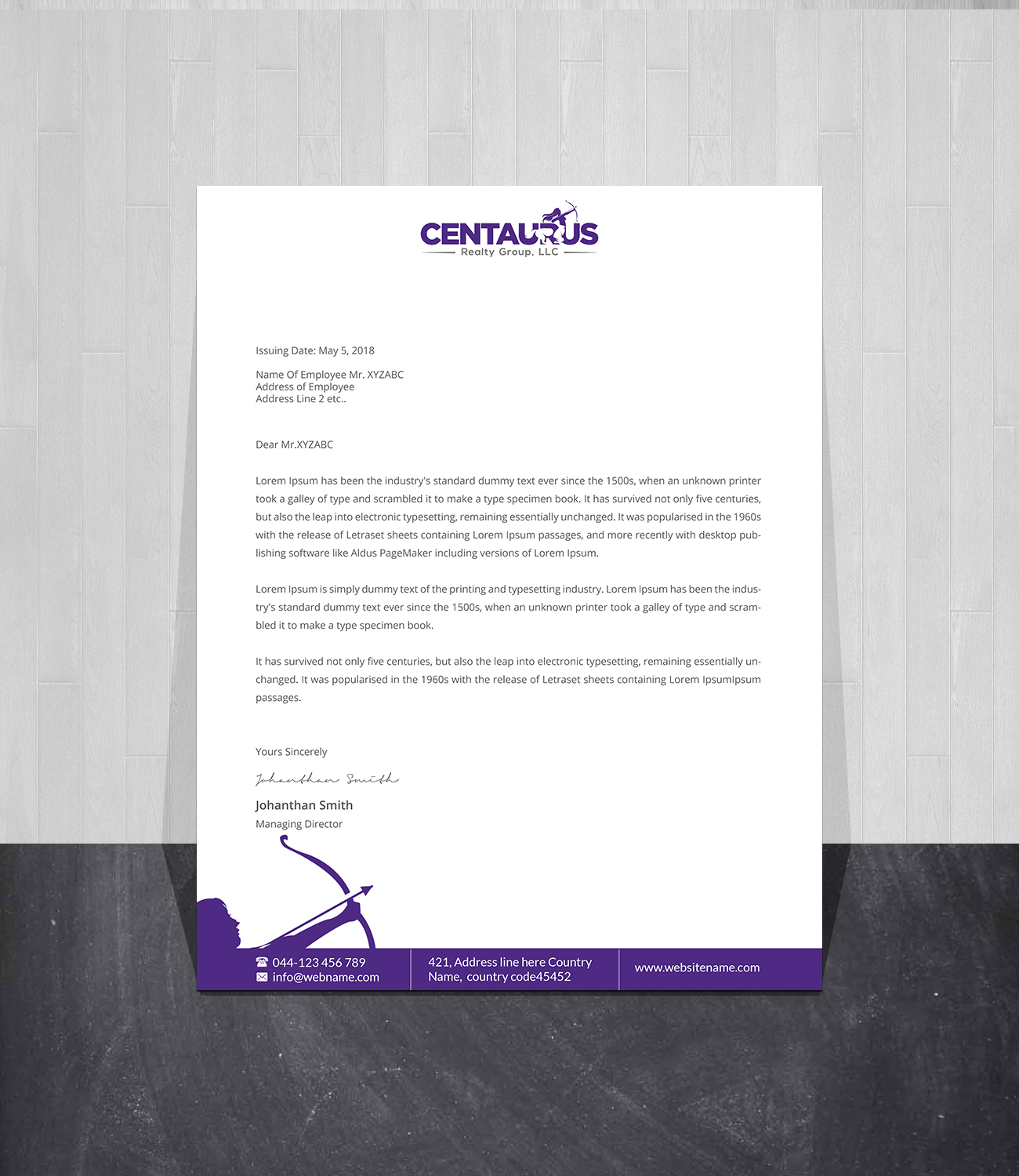 Letterhead Design by Creations Box 2015 for this project | Design: #27870998