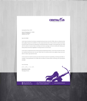 Letterhead Design by Creations Box 2015 for this project | Design: #27870999