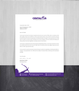 Letterhead Design by Creations Box 2015 for this project | Design: #27890737