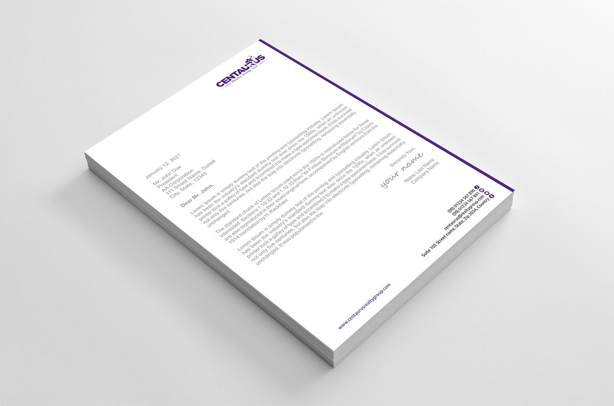 Letterhead Design by alpesh9520 for this project | Design #27868818