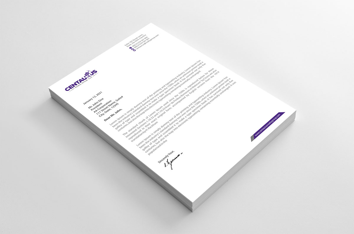 Letterhead Design by alpesh9520 for this project | Design #27868820