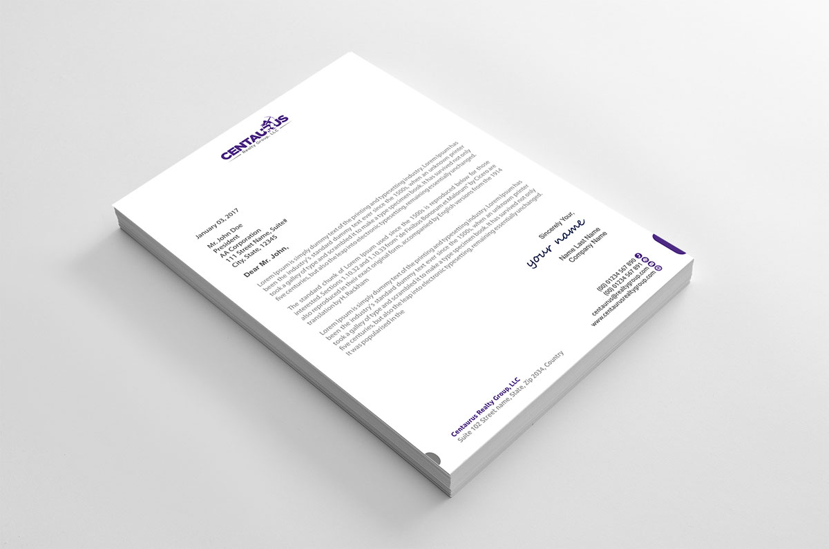 Letterhead Design by alpesh9520 for this project | Design #27868837