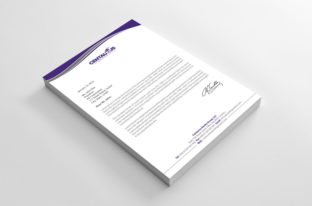Letterhead Design by alpesh9520 for this project | Design #27869177