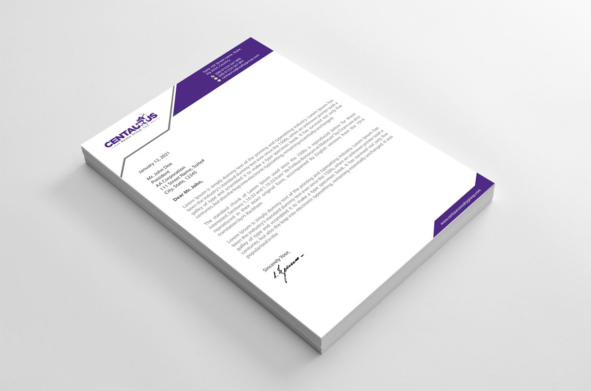Letterhead Design by alpesh9520 for this project | Design #27869185
