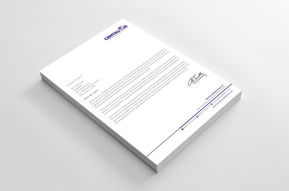 Letterhead Design by alpesh9520 for this project | Design #27869412