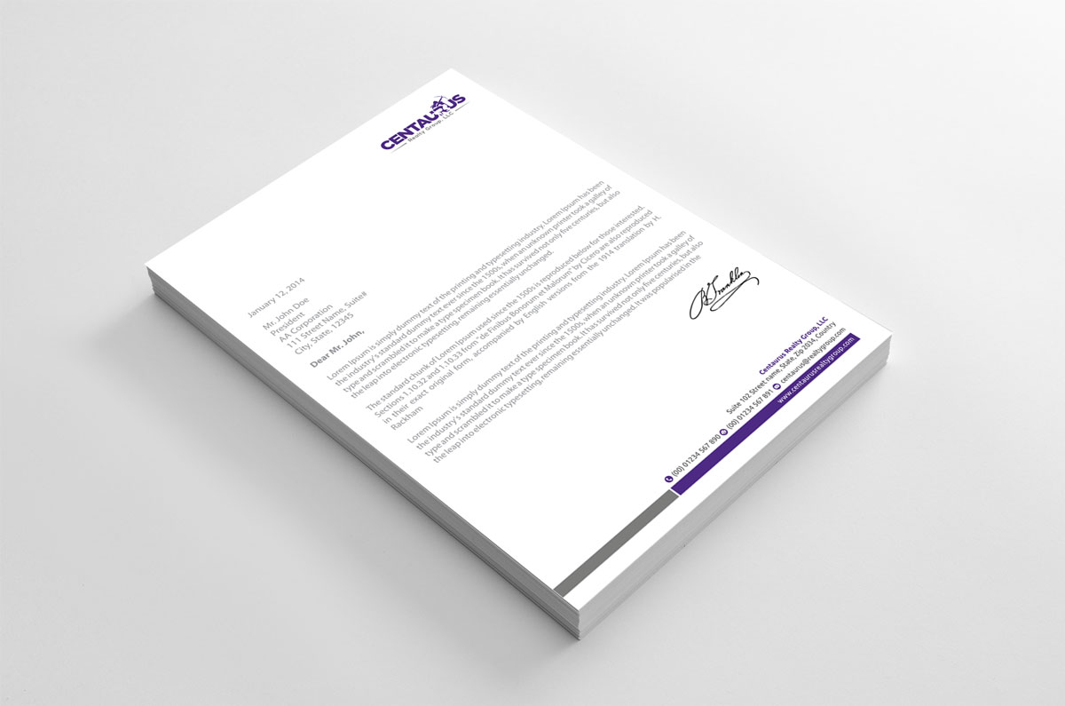 Letterhead Design by alpesh9520 for this project | Design #27869414