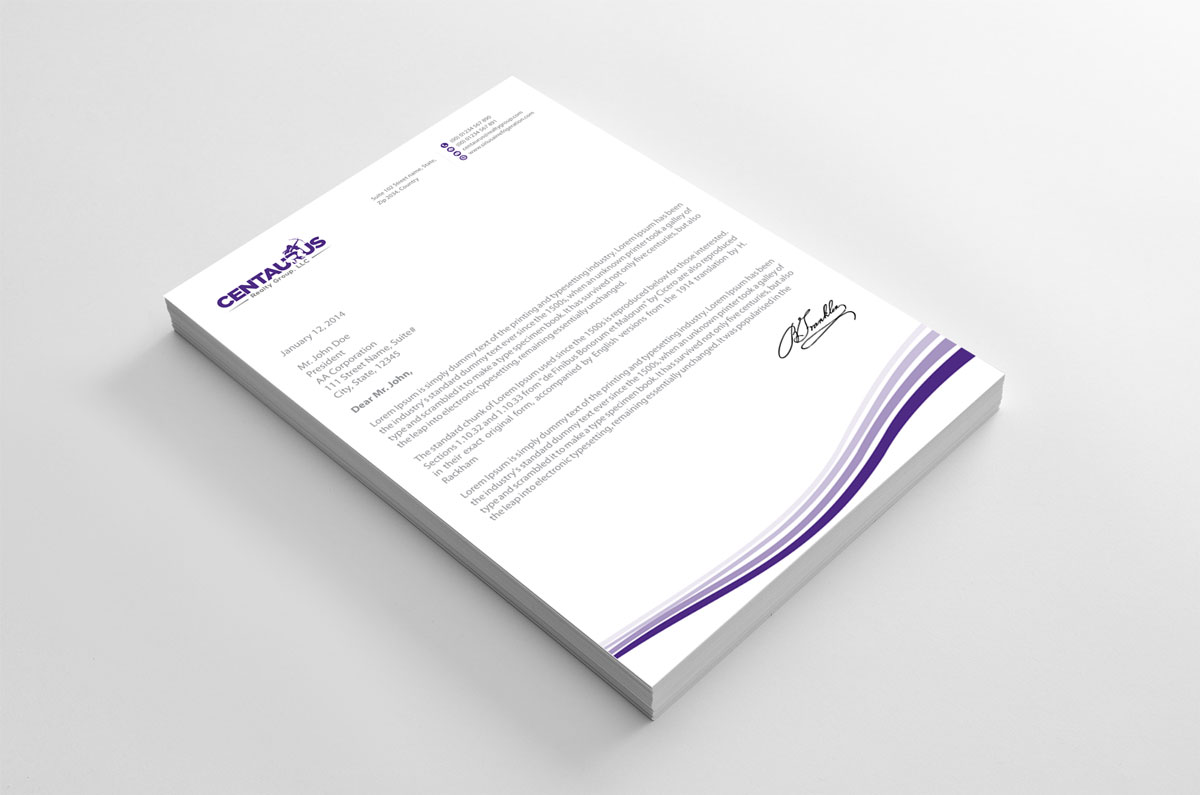 Letterhead Design by alpesh9520 for this project | Design #27869416