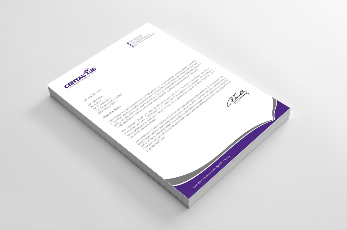 Letterhead Design by alpesh9520 for this project | Design #27869418