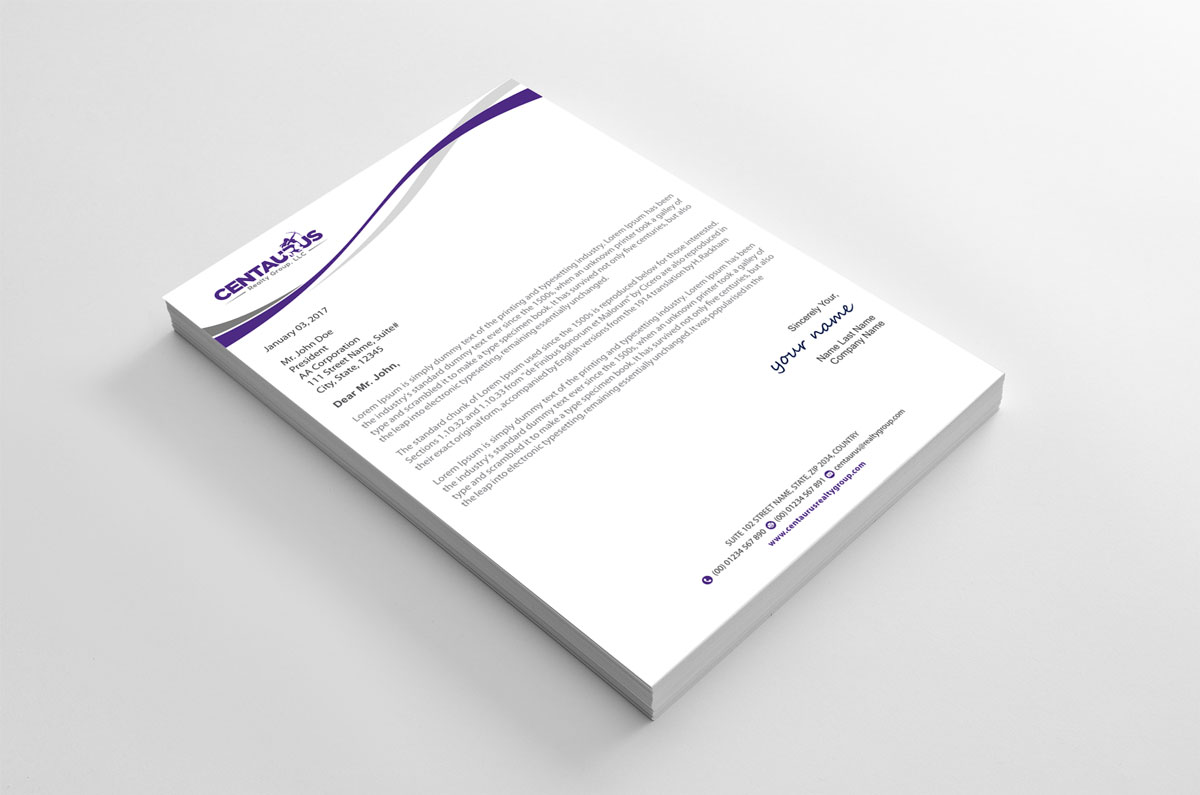 Letterhead Design by alpesh9520 for this project | Design #27869419