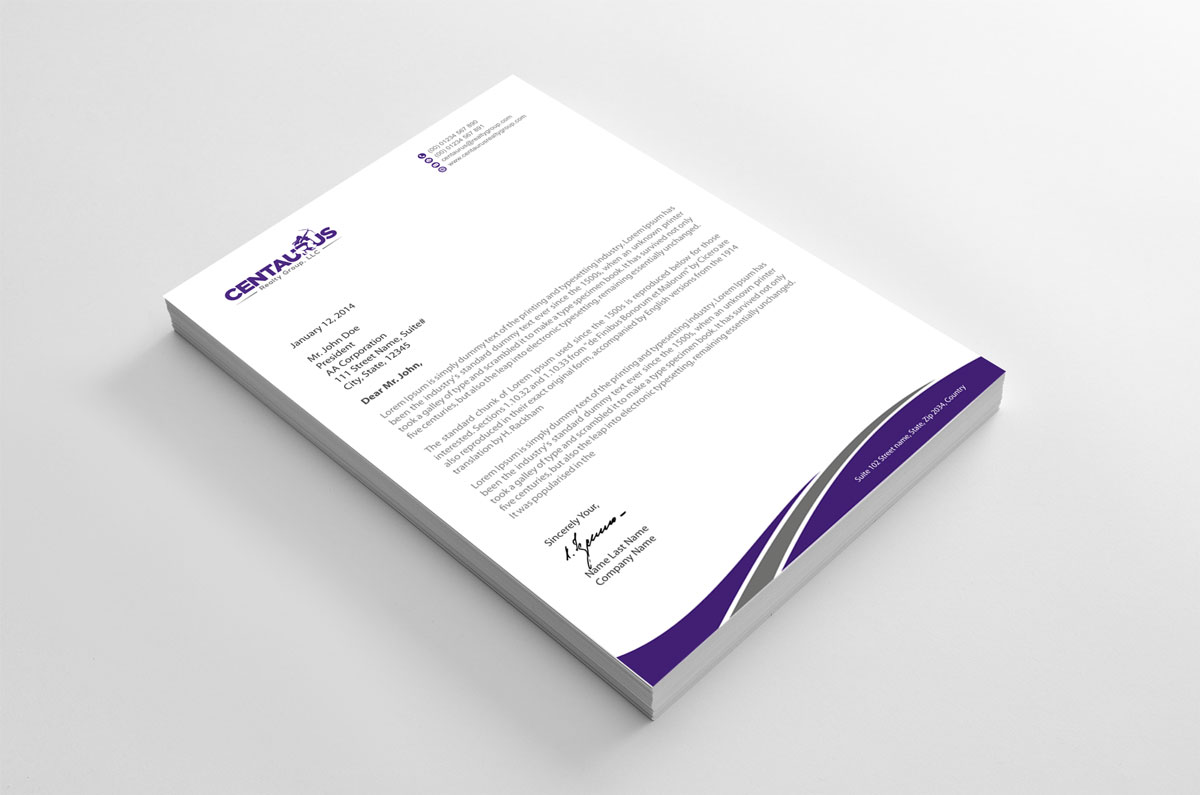 Letterhead Design by alpesh9520 for this project | Design #27871338