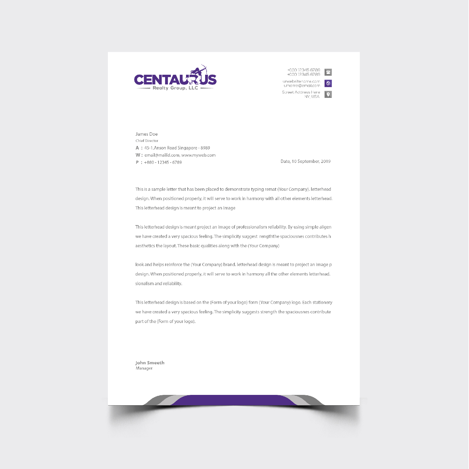 Diseño de Membrete por JAMIL - Creative Designer para este proyecto | Diseño #27870013