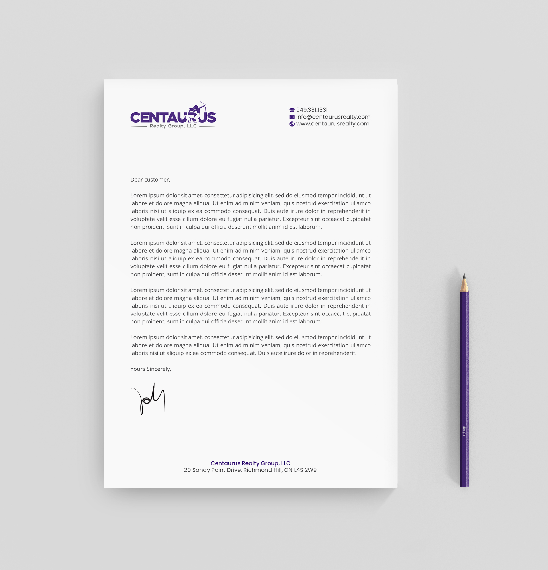 Letterhead Design by R.design for this project | Design #27867129