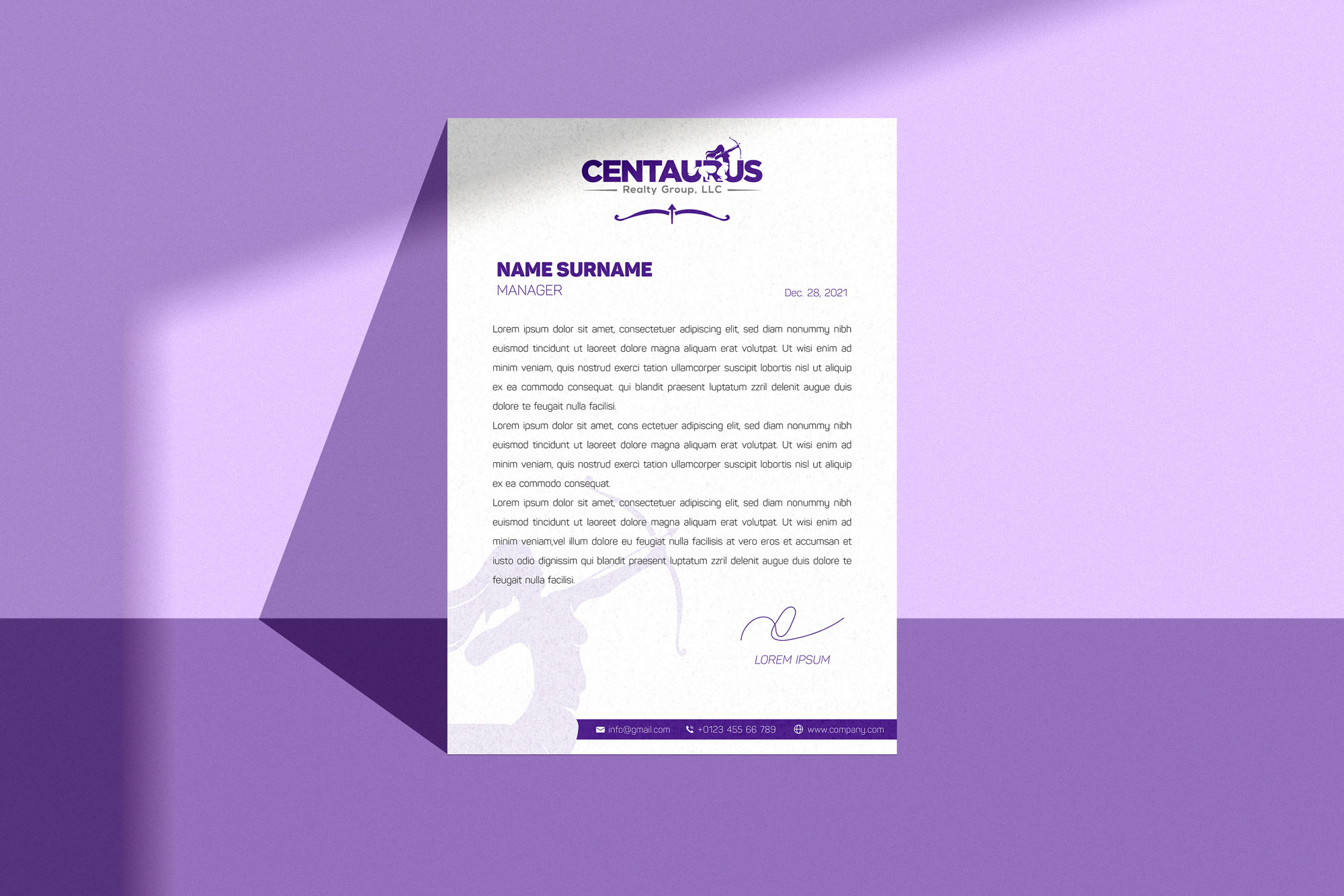 Letterhead Design by Minminannyong for this project | Design #27866331