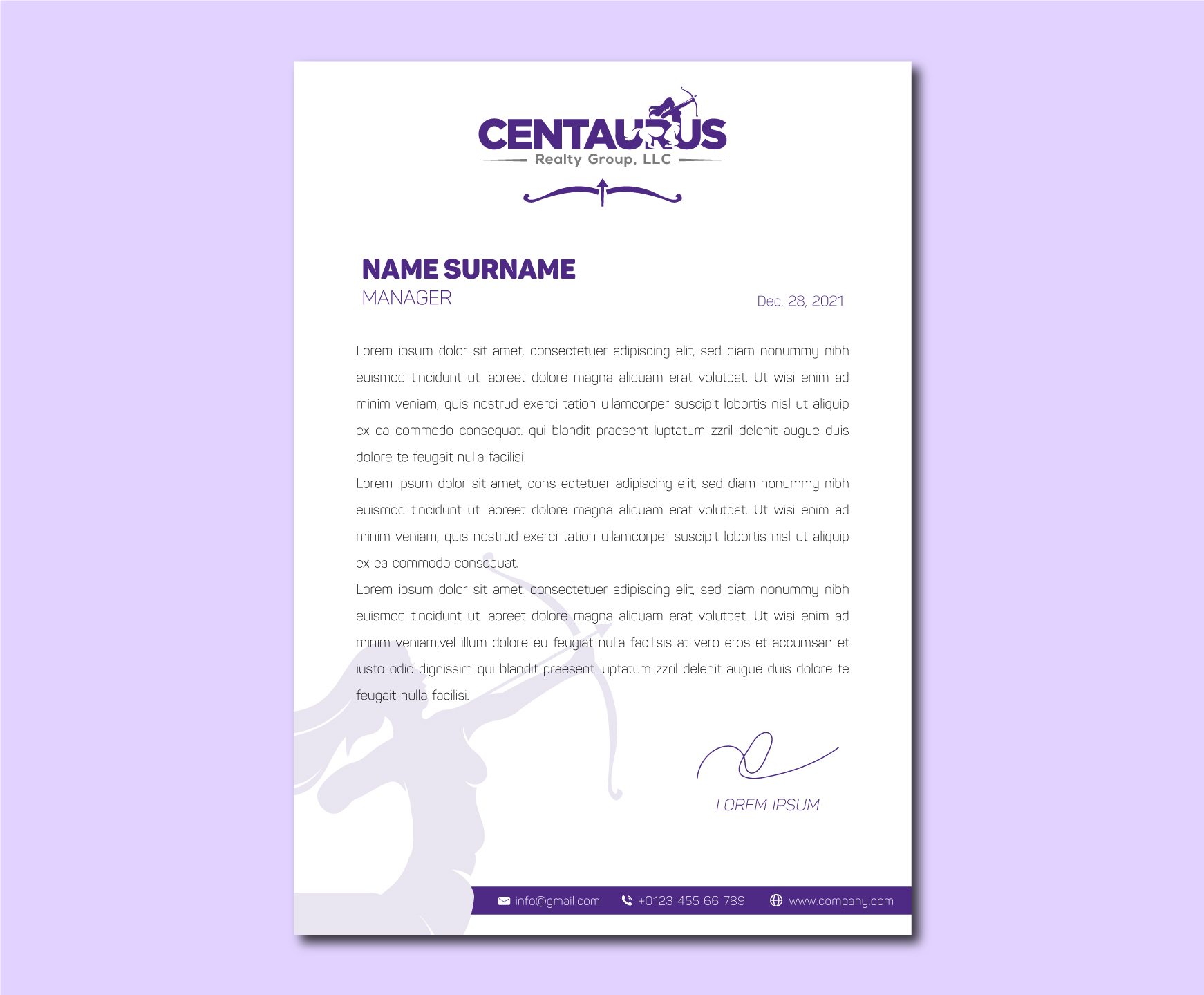 Letterhead Design by Minminannyong for this project | Design #27876290