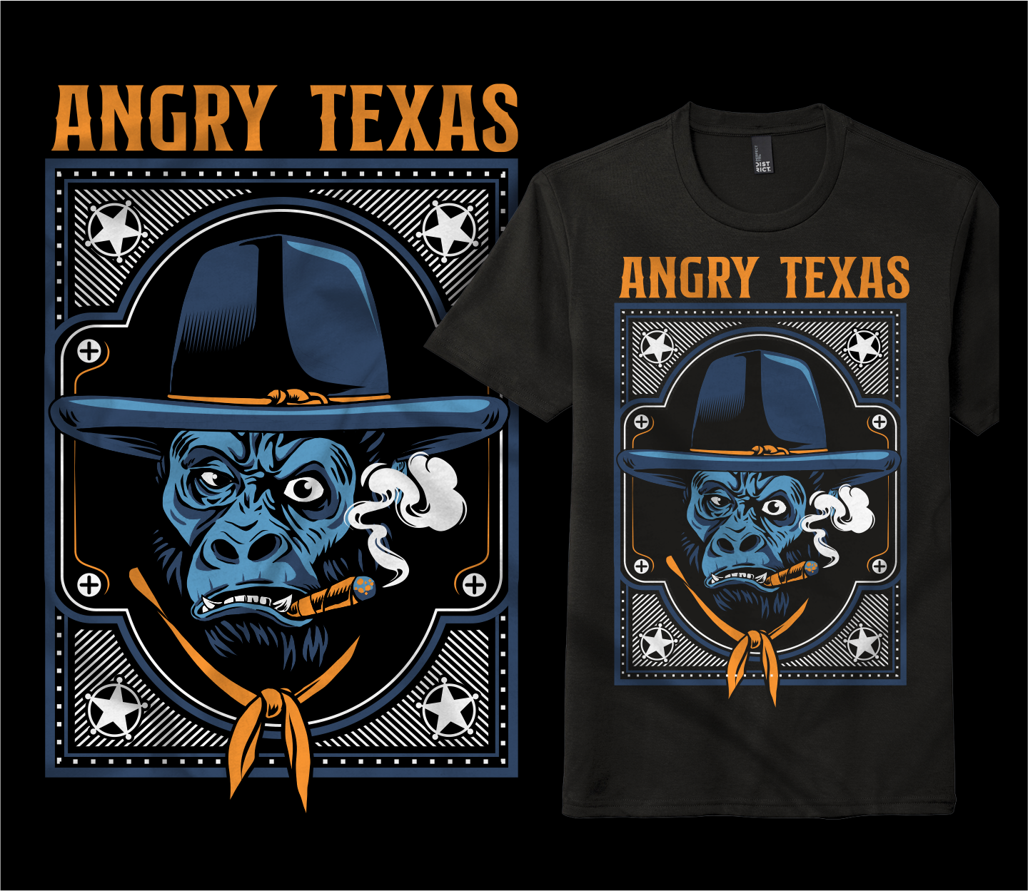 T-shirt Design by Yakuza20 for 7M Ventures - Texas Bogie | Design #27872995