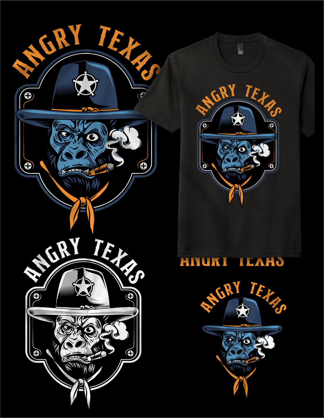 T-shirt Design by Yakuza20 for 7M Ventures - Texas Bogie | Design #27873081