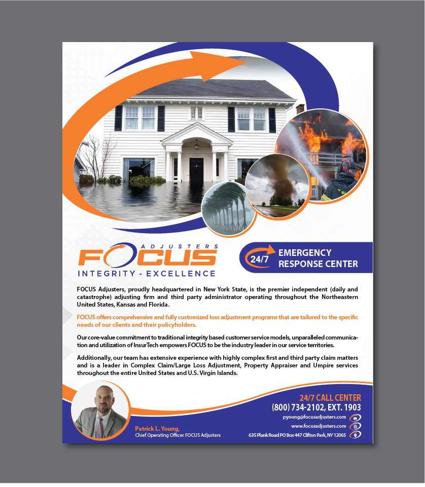 Diseño Publicitario por alex989 para Fort Orange Claim Service, Inc. | Diseño #27868480