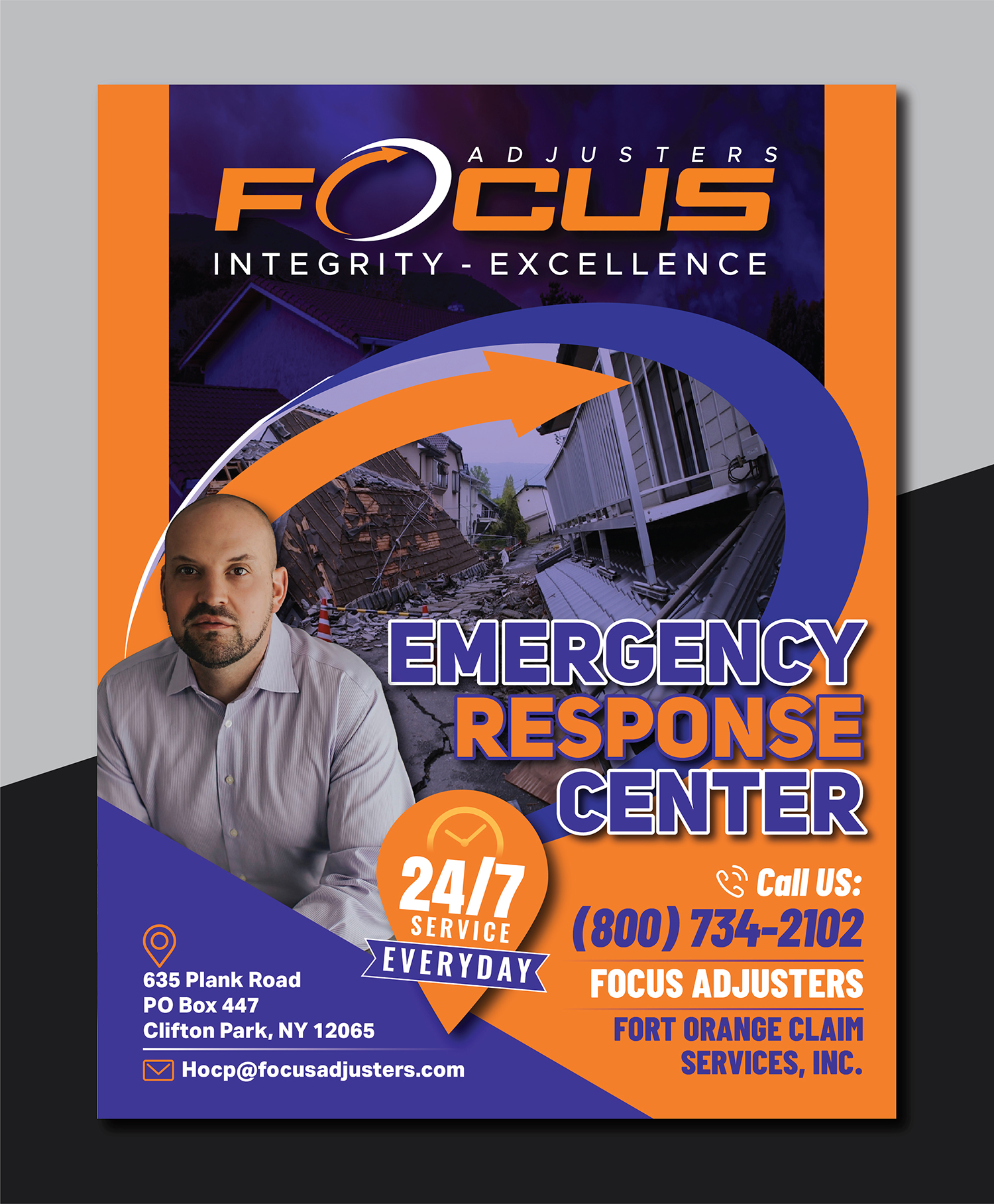 Advertisement Design by Deziners Zone for Fort Orange Claim Service, Inc. | Design #27867822