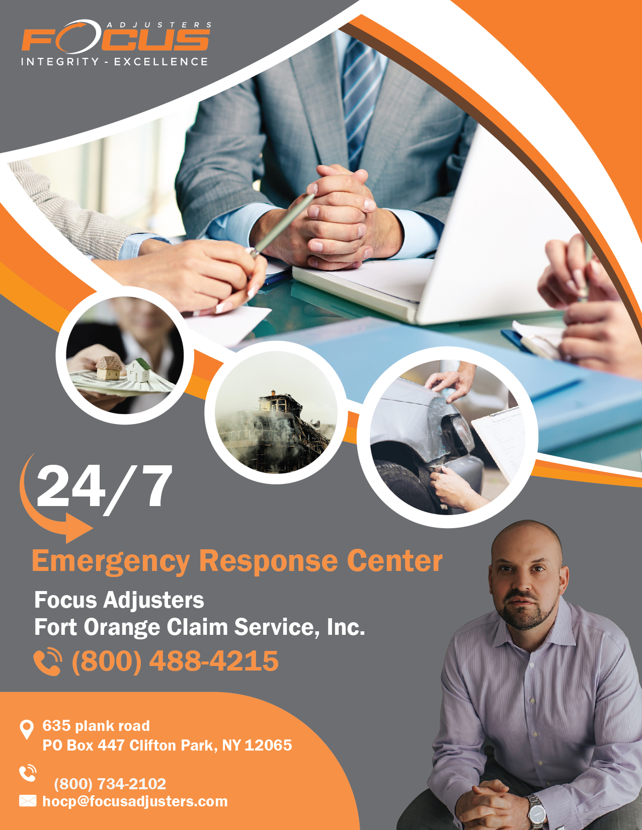 Advertisement Design by 3Guys for Fort Orange Claim Service, Inc. | Design #27884367