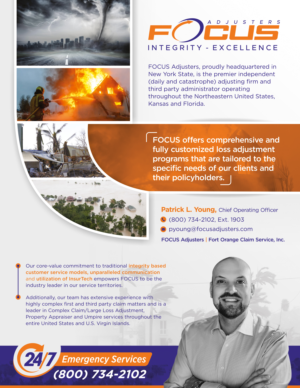 Diseño Publicitario por D Creative para Fort Orange Claim Service, Inc. | Diseño: #27908733