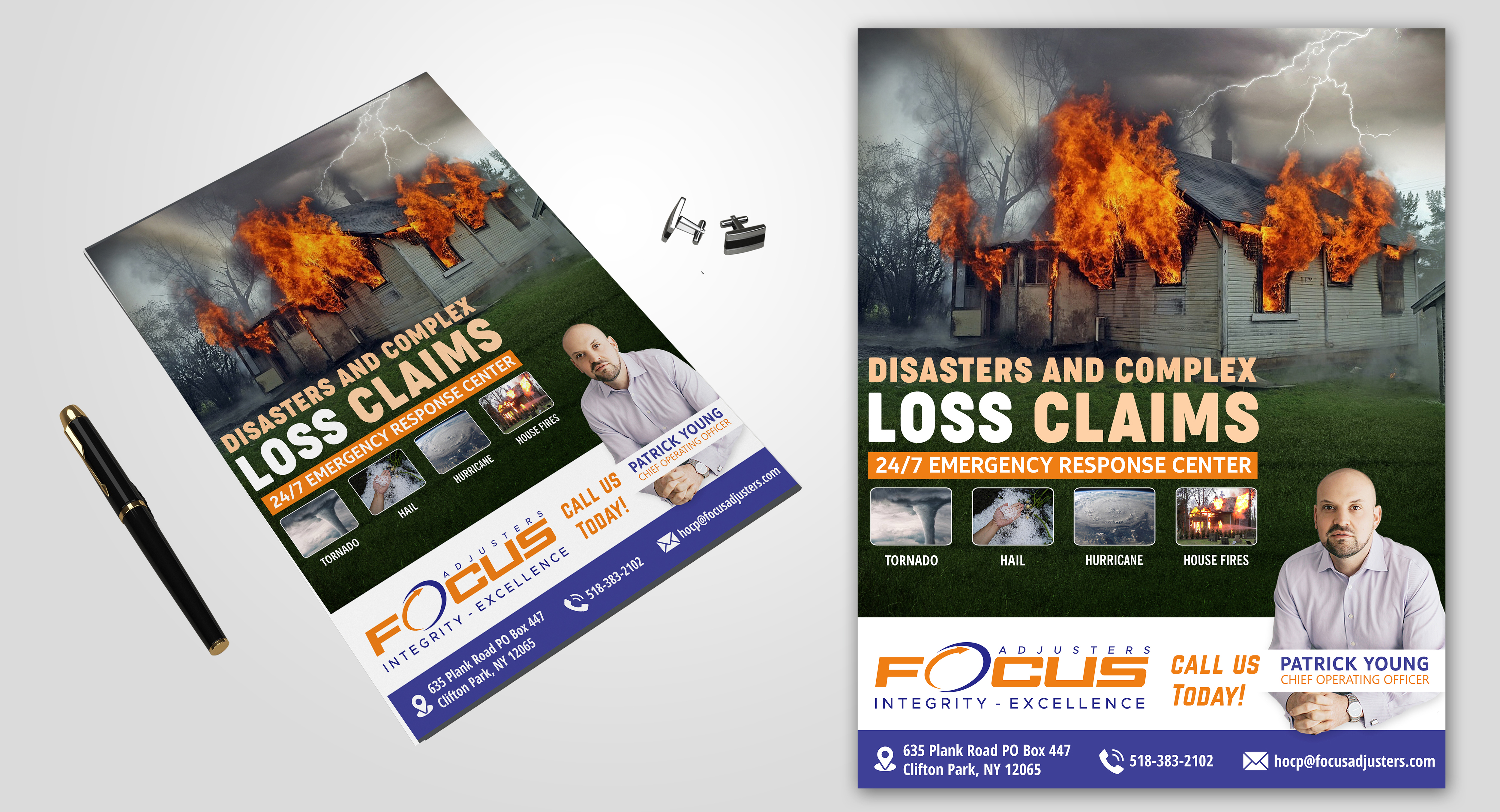 Advertisement Design by SAI DESIGNS for Fort Orange Claim Service, Inc. | Design #27876969