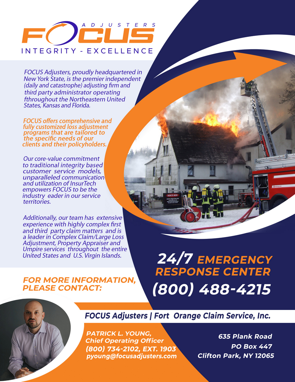 Design Publicitaire par Tatyana Tomskaya pour Fort Orange Claim Service, Inc. | Design #27869526