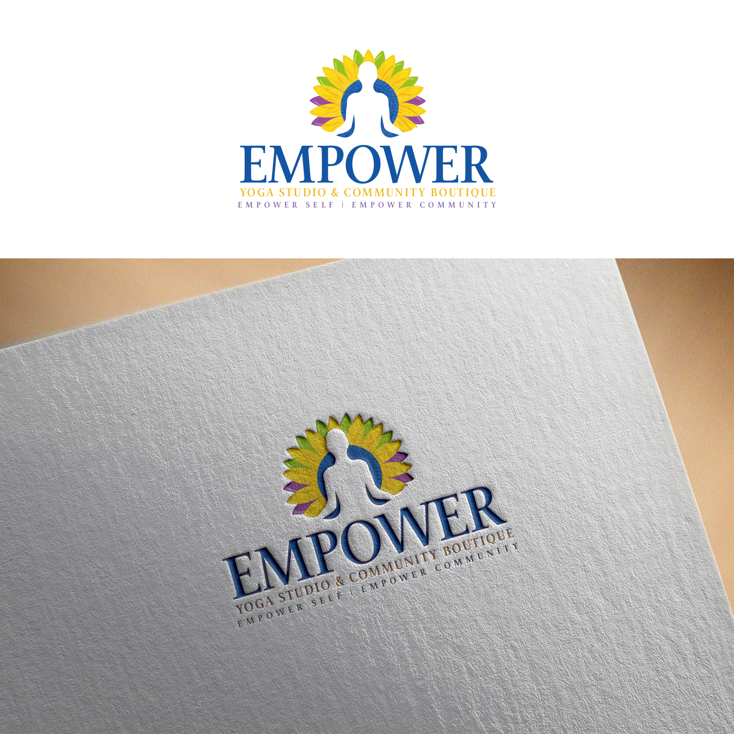 Logo Design by Maxo-Biz for Empower - Yoga Studio & Community Boutique  | Design #27867153